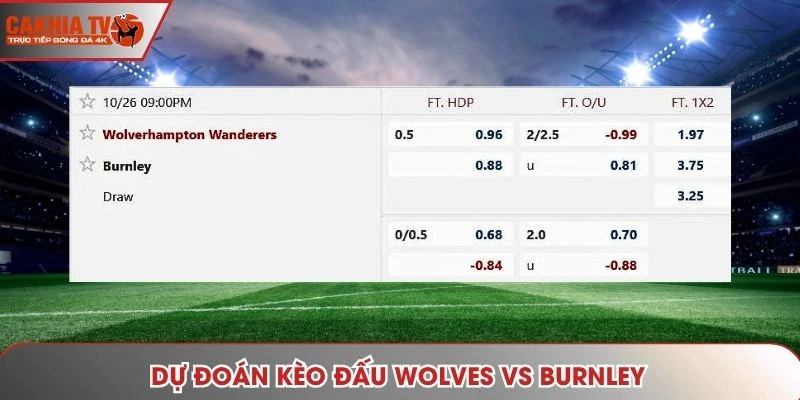 Chuyên gia Cakhia TV dự đoán kèo đấu Wolves vs Burnley